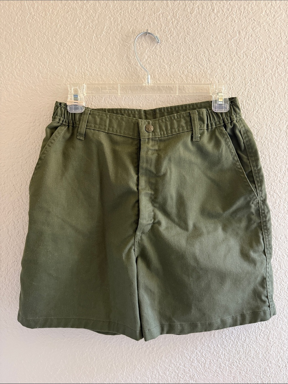 Men's Classic Olive Flat Front Shorts